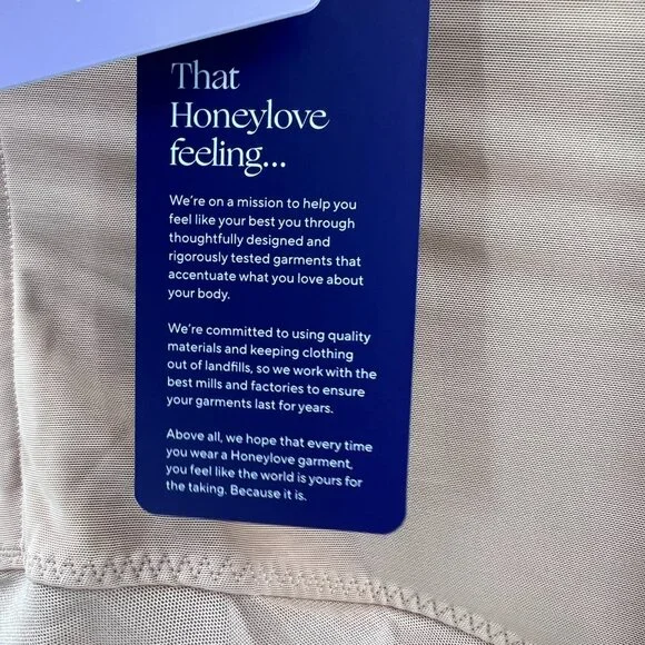 NEW Honeylove Super Power Brief Sand tan nude high rise shapewear compression XL - Picture 8 of 13
